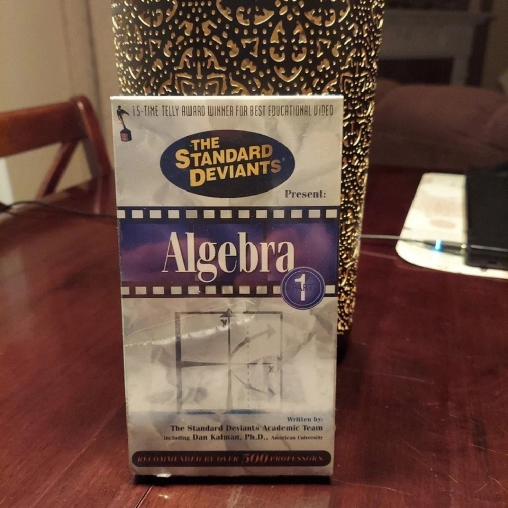 1996 NWT THE STANDARD DEVIANTS ALGEBRA 1 VHS - STILL SEALED!